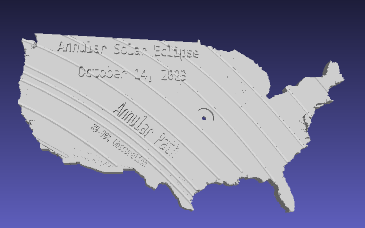 MSFC 2023 Annular Solar Eclipse - USA Map