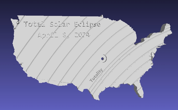 MSFC 2024 Total Solar Eclipse - USA Map